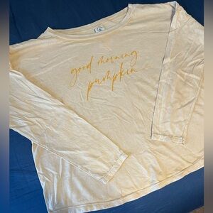 Long Sleeve Shirt with Graphic Text